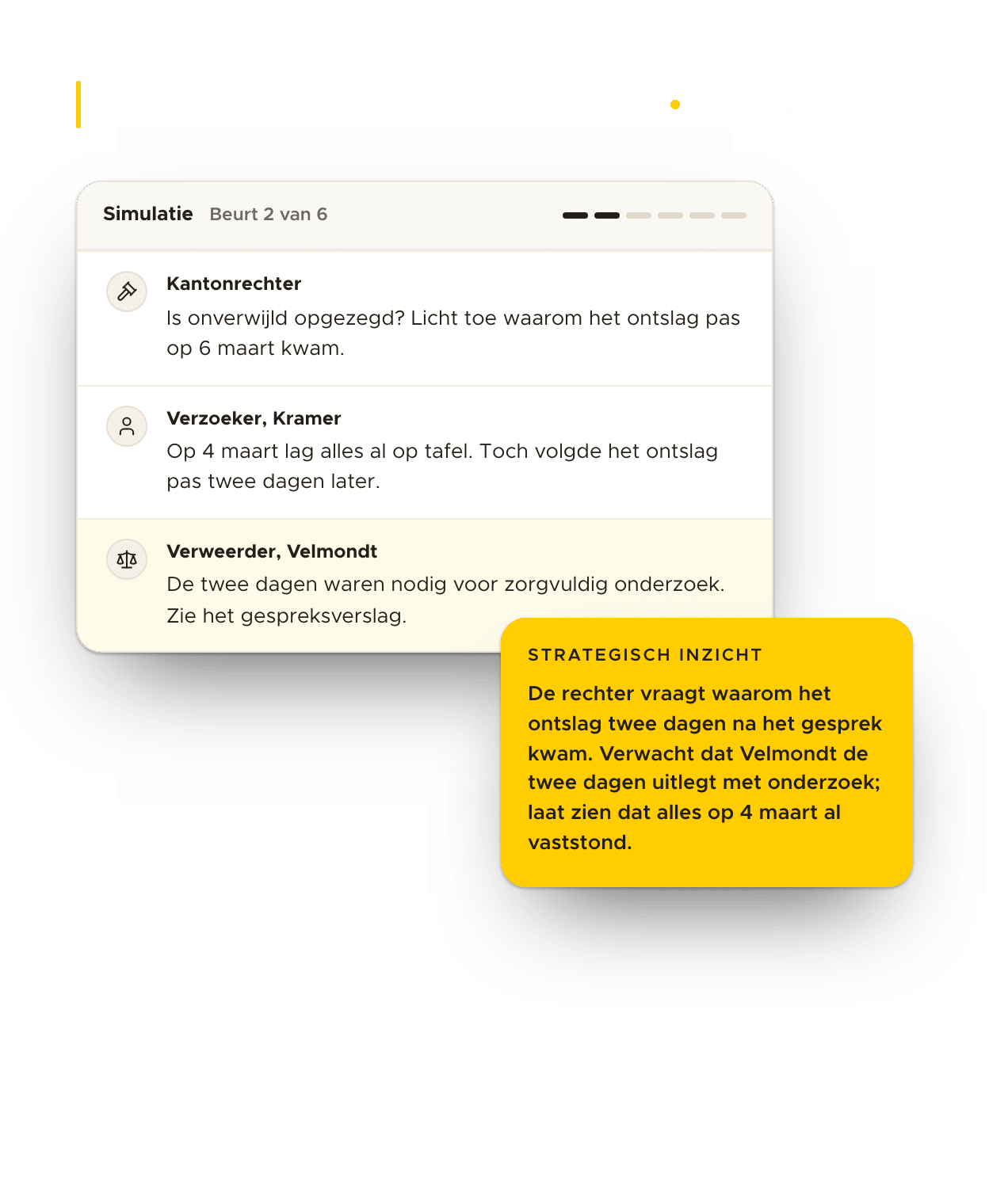 Case Intelligence - rechtzaaksimulatie - AI functie